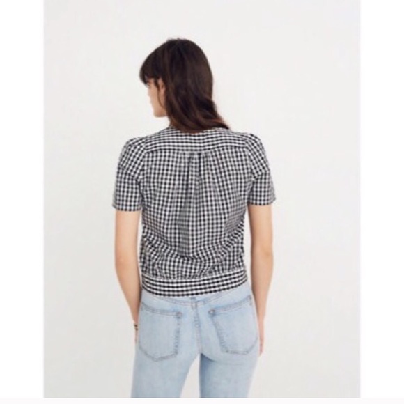 Madewell Checkered Side Tie Shirt - Picture 4 of 8
